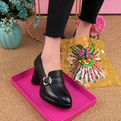 Damen High Heels Pumps mit Schnalle