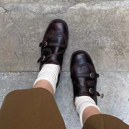 Damen Schnürschuhe Elegante Riemen Schuhe