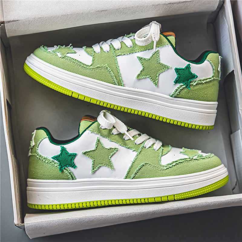 Damen Sneaker Lässig Modisch Sternenmuster