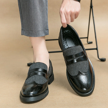 Damen Loafers Elegante Leder Schuhe Braun