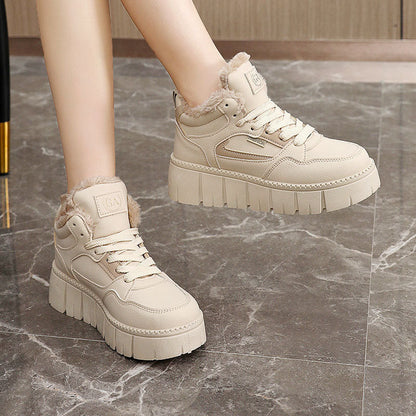 Damen High- Sneaker Warmes Fleece-Innenfutter