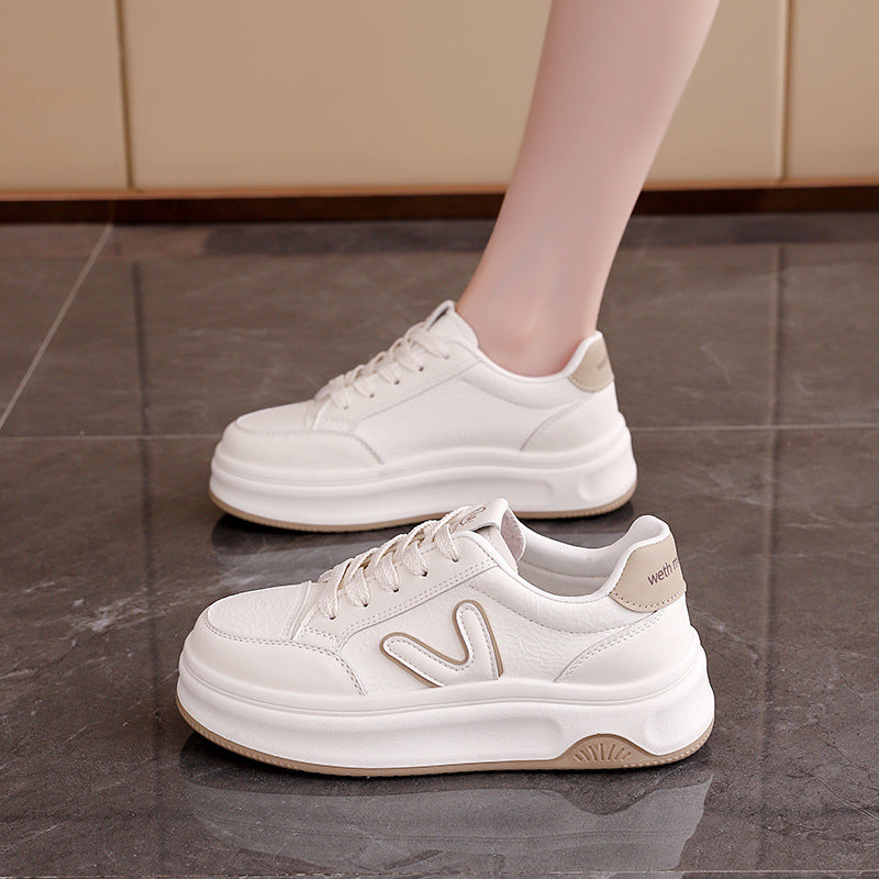 Damen Sneaker Hoch Atmungsaktives Obermaterial Dickes Profil