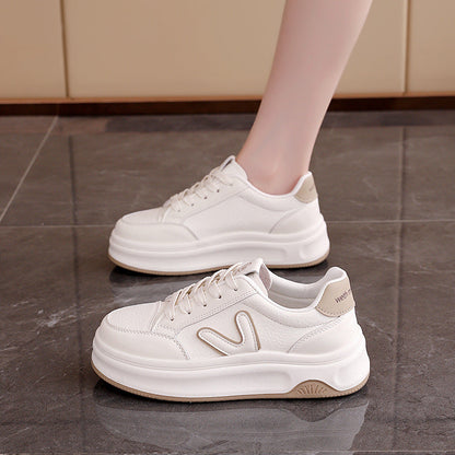 Damen Sneaker Hoch Atmungsaktives Obermaterial Dickes Profil