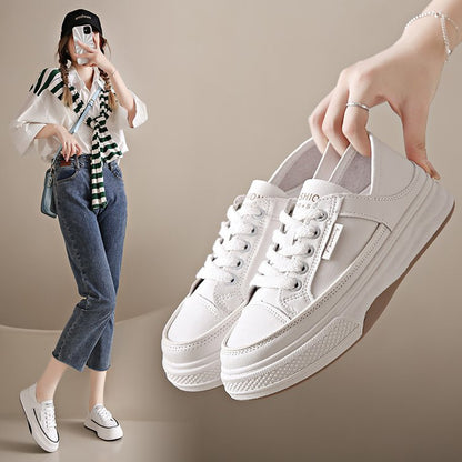 Damen Plattform Sneaker Atmungsaktives Material Bequem - Norvielle