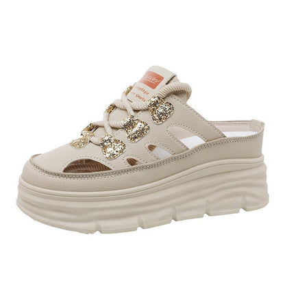 Damen Slip-On Sneaker Bequem Glitzer