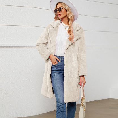 Damen Fleecejacke Übergroß Kuscheljacke Warm