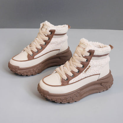 Damen High- Sneaker Weiches Fleece Rutschfest