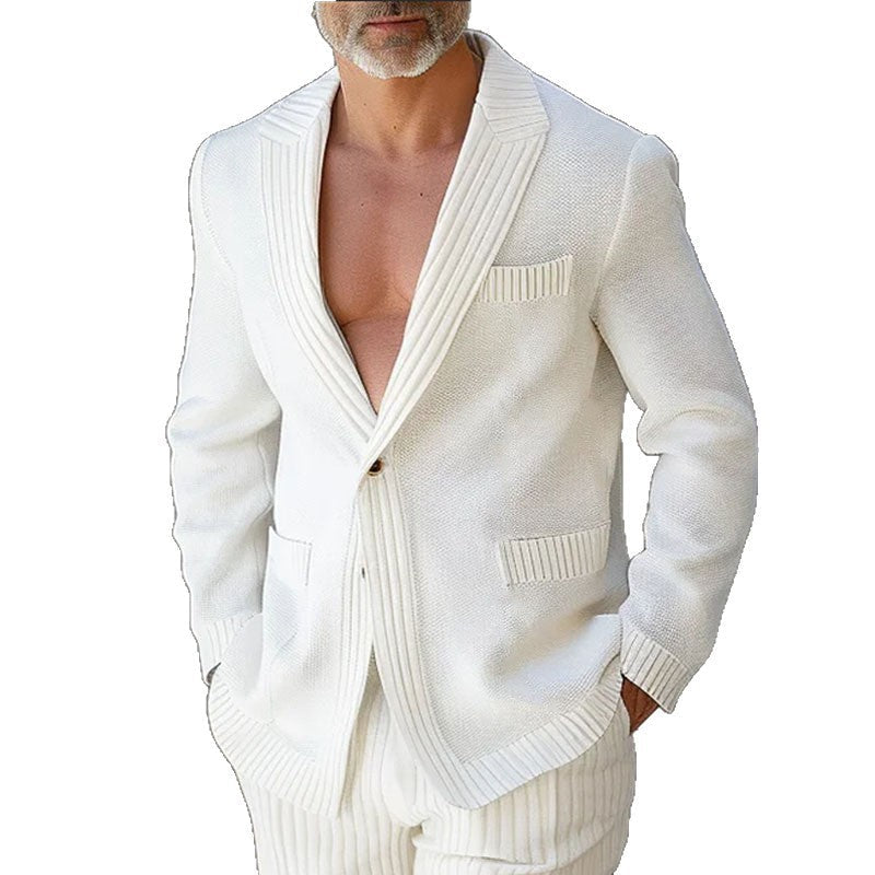 Herren Slimfit Blazer Sportlich Anthrazit