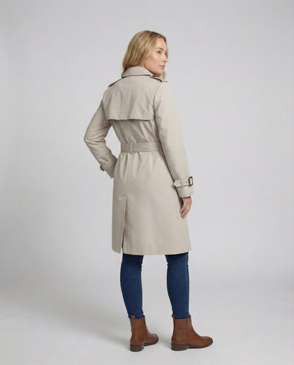 Damen Trenchcoat Oversize Grau