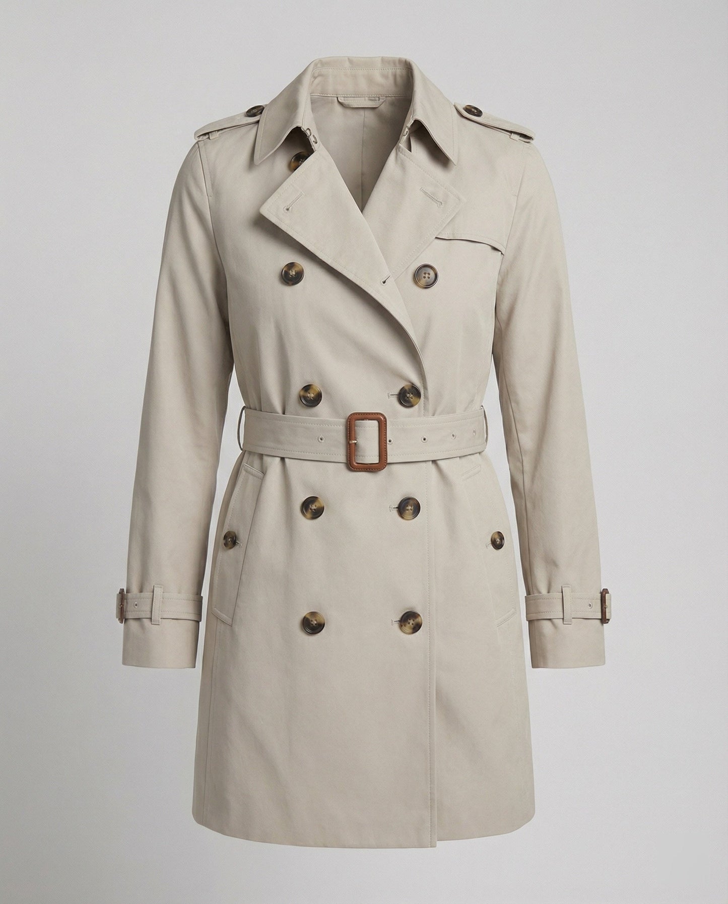 Damen Trenchcoat Oversize Grau