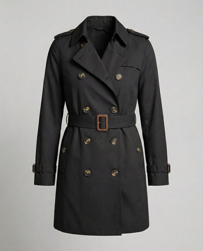 Damen Trenchcoat Oversize Grau
