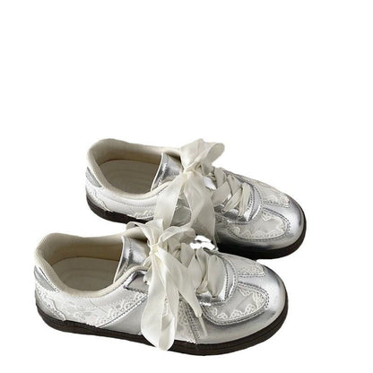 Damen Sneaker Spitze Schleifen Design