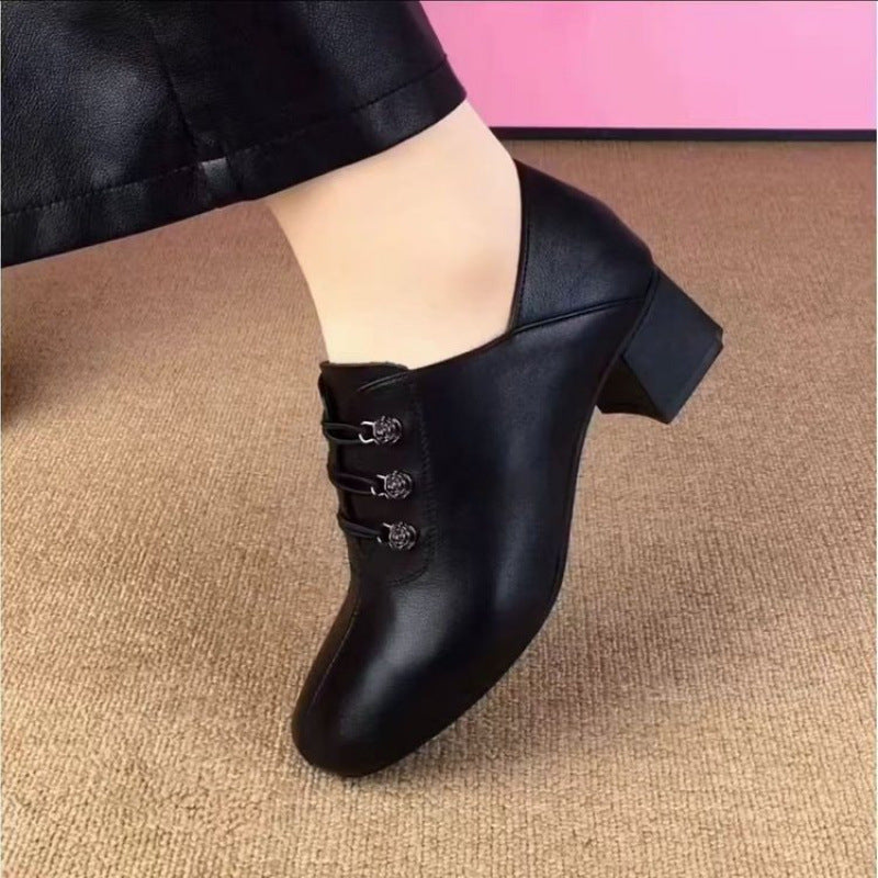 Damen Schnürschuhe Blockabsatz Elegantes Design