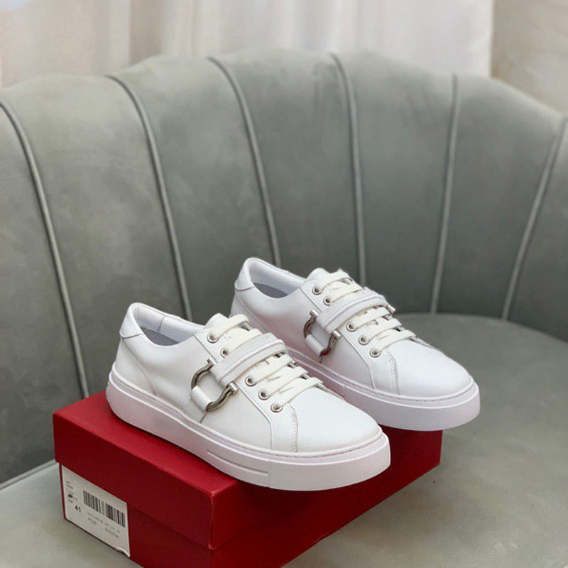 Damen Sneaker Rutschfest mit Schnallen Detail