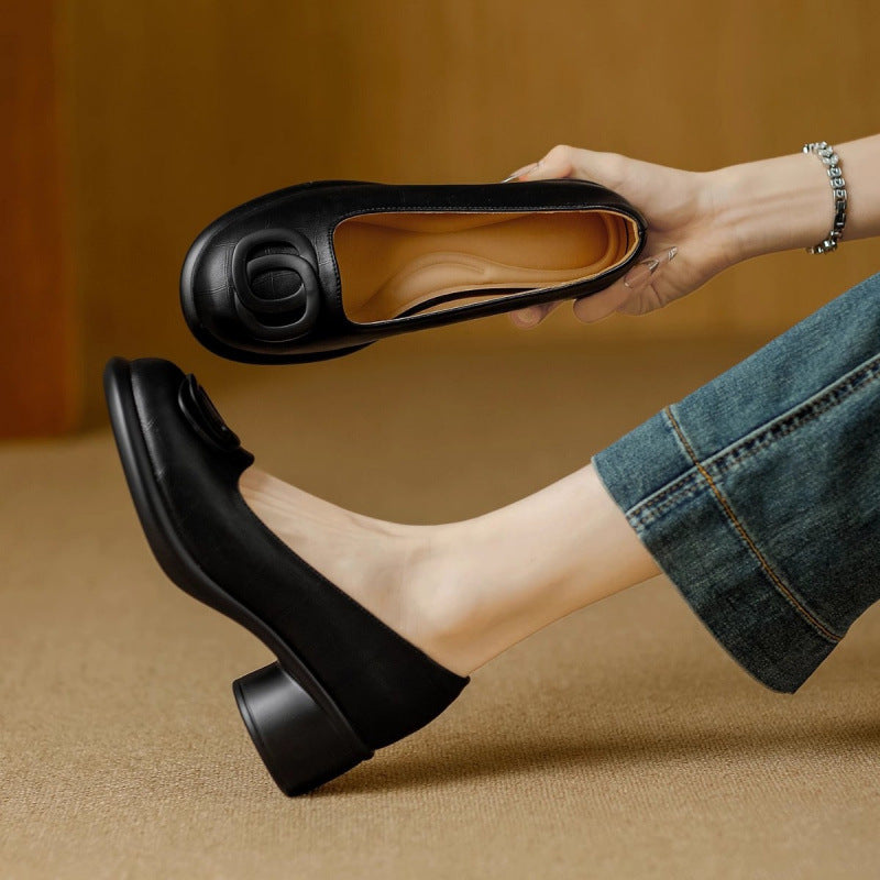 Damen Ballerinas Komfortabel Weiches Fußbett Elegante Optik - Norvielle