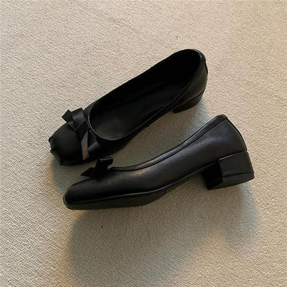 Damen Ballerinas Schleifen Design Elegantes Leder