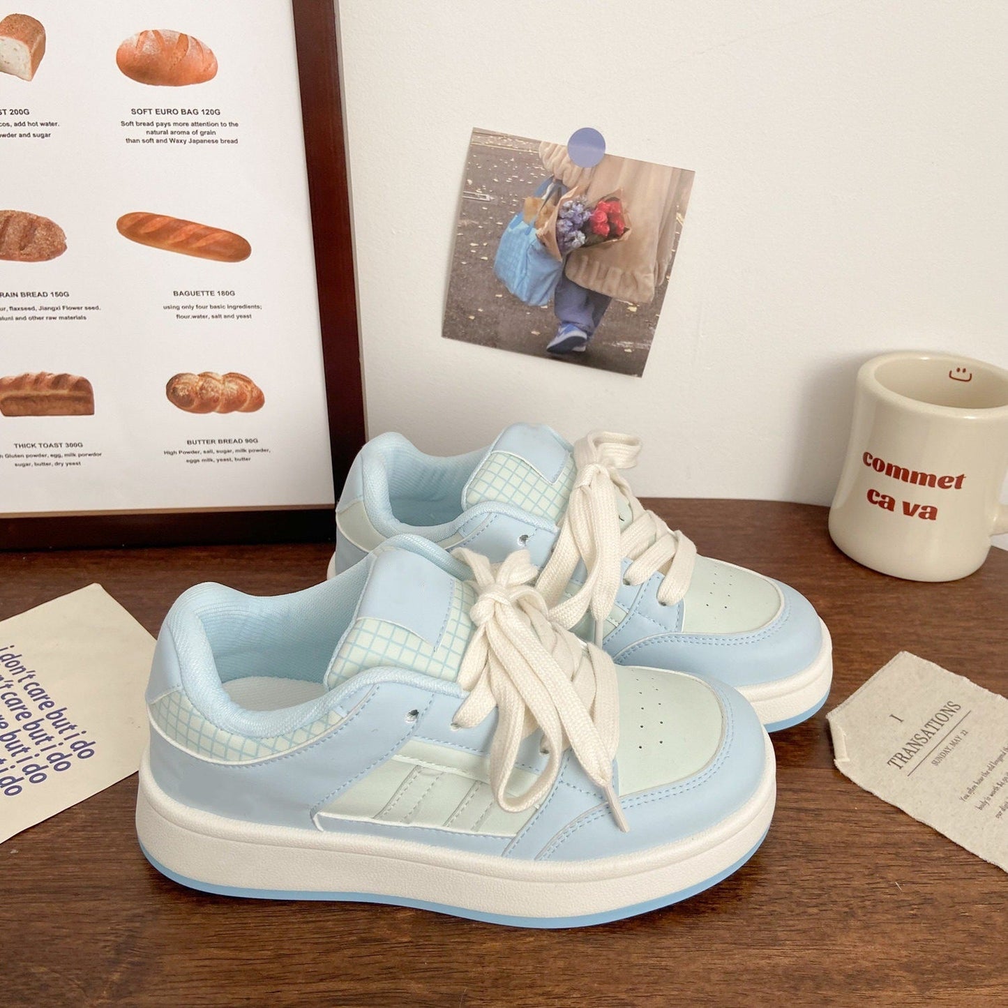 Damen Sneaker Retro Weiches Innenfutter