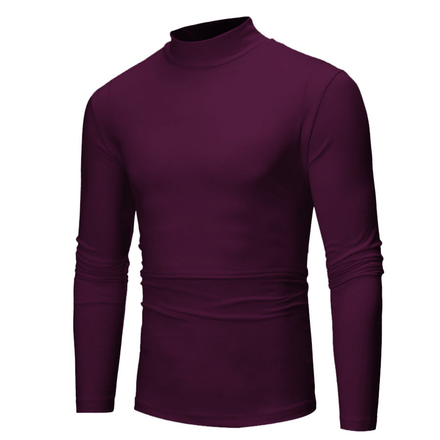 Herren Langarm T-Shirt Modern Slim Fit Kragen