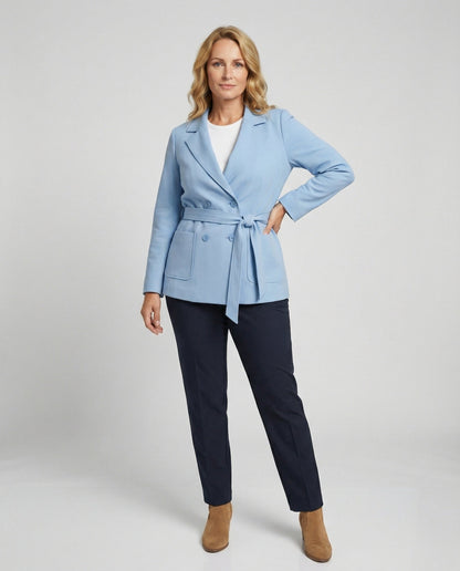 Damen Blazerjacke Slim Fit mit Gürtel