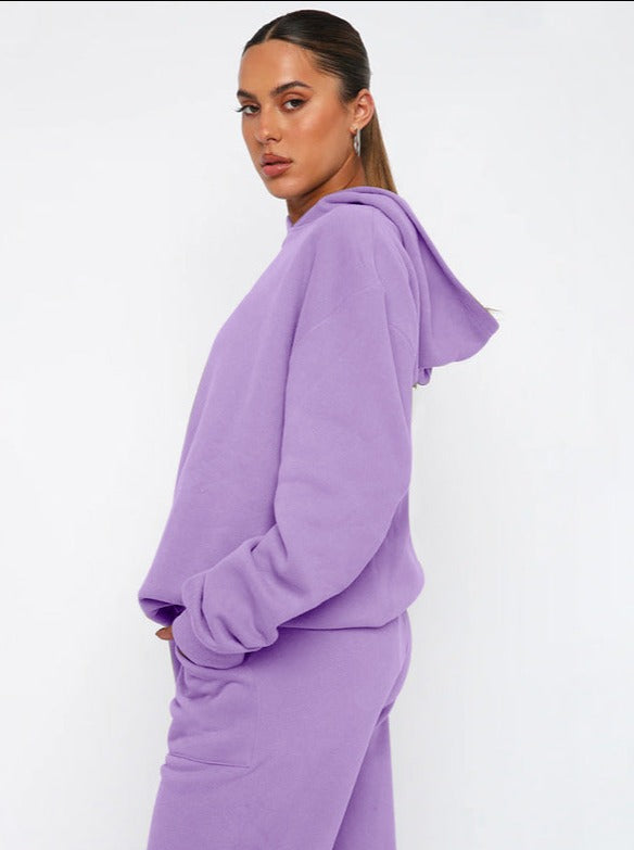 Damen Hoodie Jogger Set Oversized Bequem