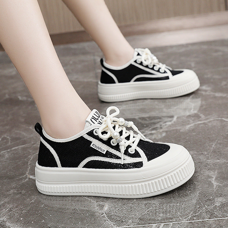 Damen Chunky Sneaker Perlenoptik