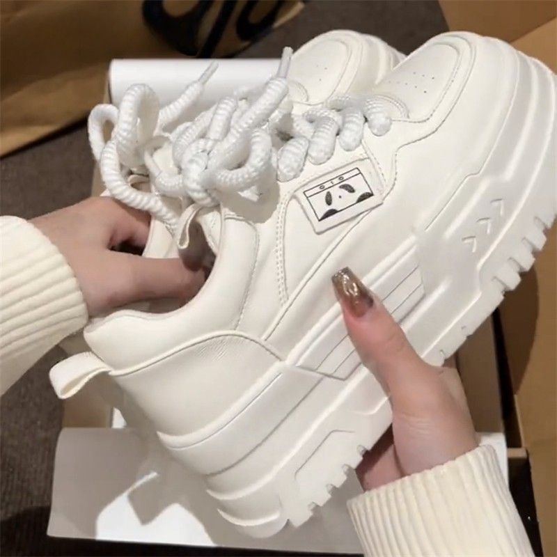 Damen Sneaker Hoch Modell Dicke Sohle Elastisch