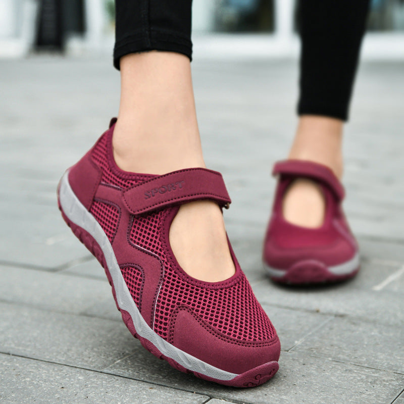 Damen Sportschuhe Sneaker Klettverschluss Bequem