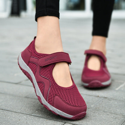 Damen Sportschuhe Sneaker Klettverschluss Bequem