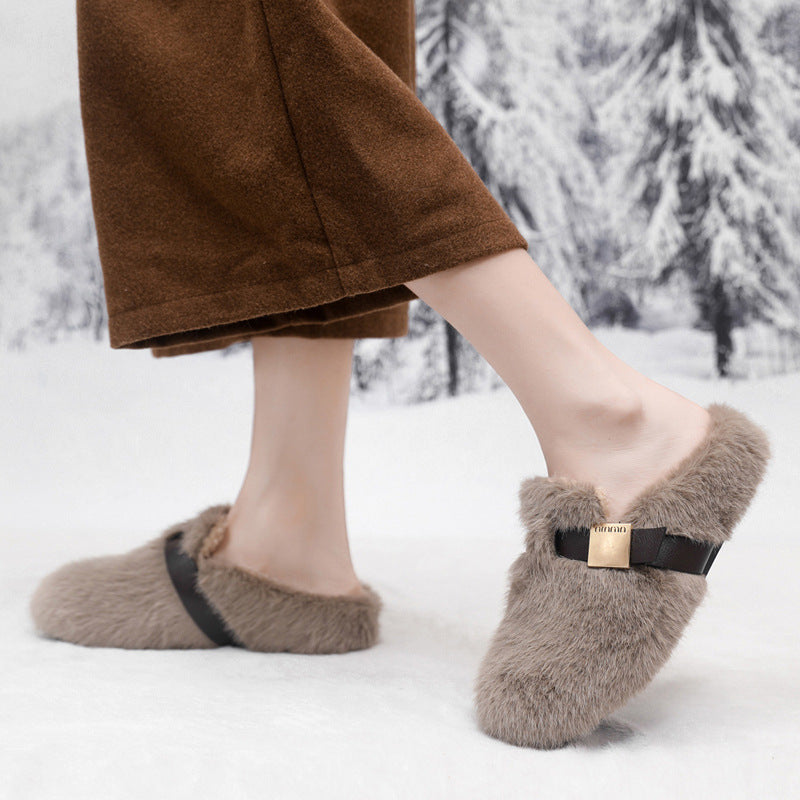 Damen Hausschuhe Flauschig Warm Modisch