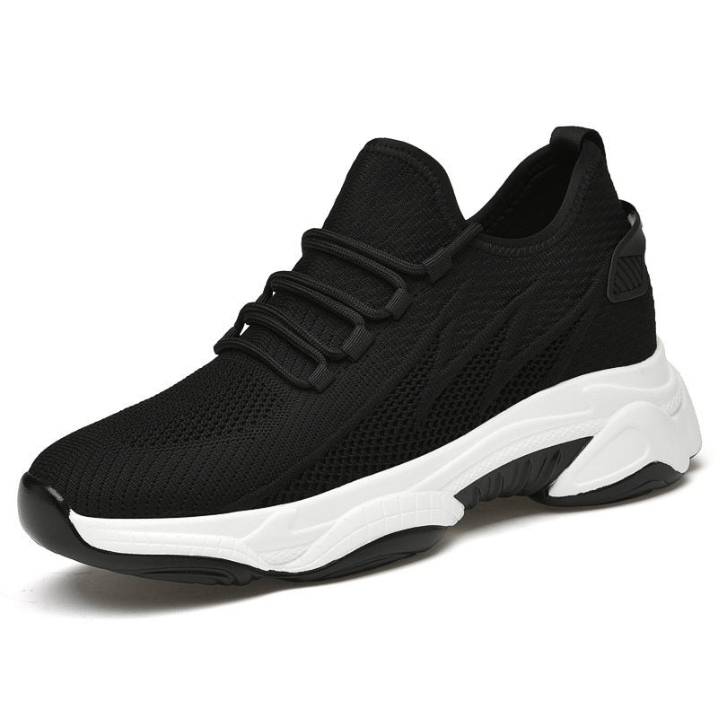 Damen Sneaker Elastisch Schnüren Bequem Sportlich Weiss