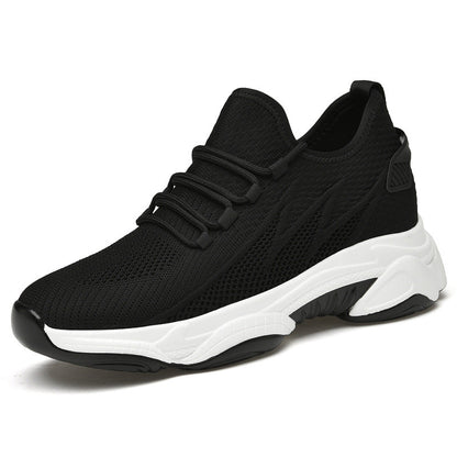 Damen Sneaker Elastisch Schnüren Bequem Sportlich Weiss