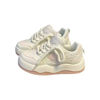 Damen Plattform Sneaker Sternen Muster