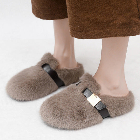 Damen Hausschuhe Flauschig Warm Modisch - Norvielle