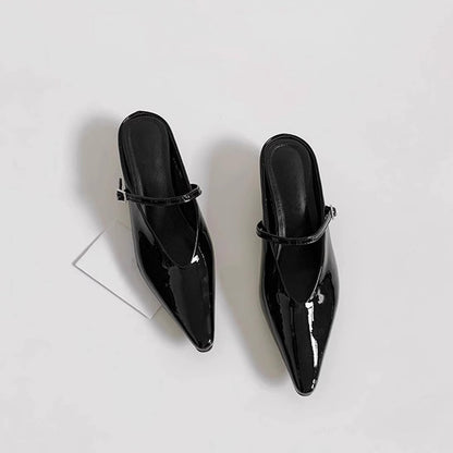 Damen Slingback Schuhe Spitze Riemen Eleganz