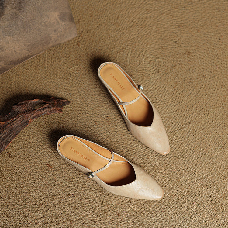 Damen Leder-Slipper Echtleder Bequem