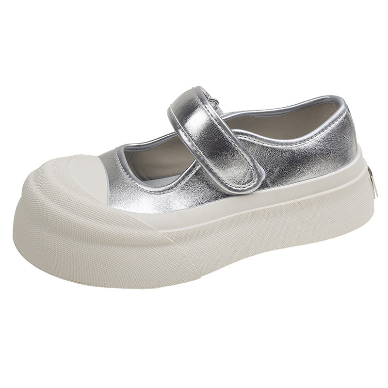 Damen Sneaker Slip-On Klettverschluss Breit