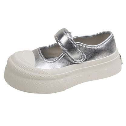 Damen Sneaker Slip-On Klettverschluss Breit