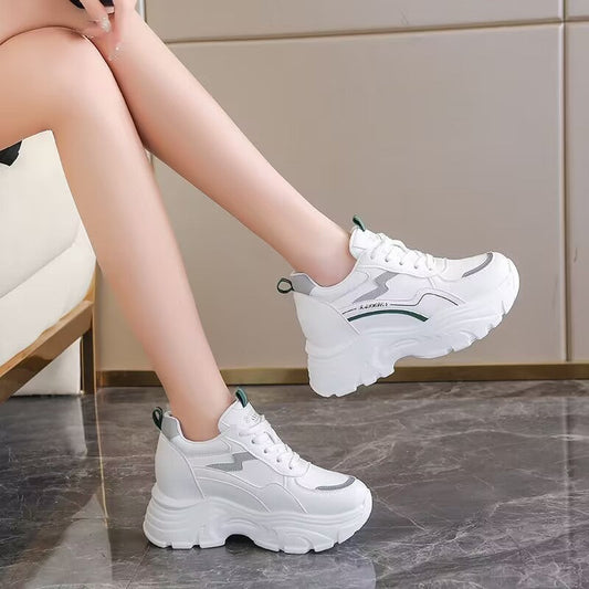 Damen Sneaker Chunky Sportschuhe Schwarz - Norvielle