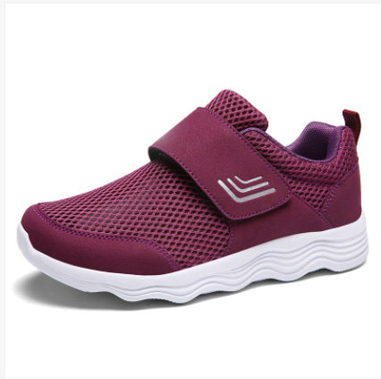 Damen Sneaker Sportlich Klettverschluss Komfortabel