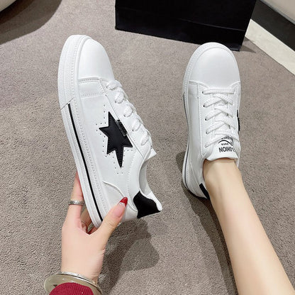 Damen Sneaker Stern-Design Schwarz - Norvielle