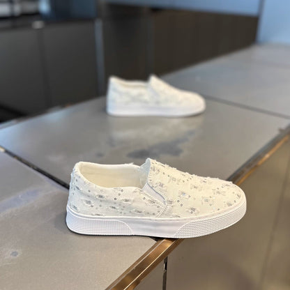 Damen Sneaker Glitzernde Oberfläche Komfortabel
