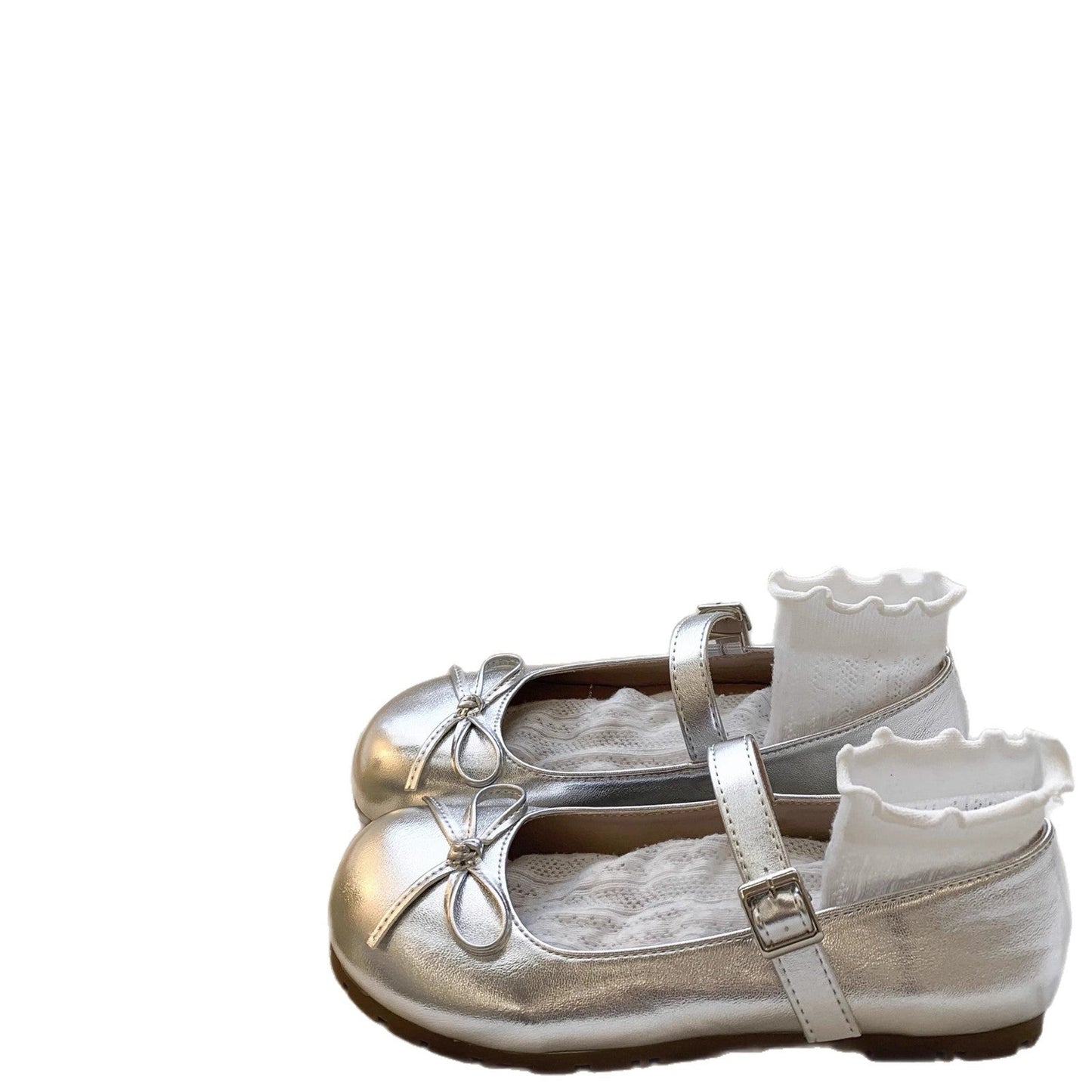 Damen Ballerinas mit Schleifen Comfort Fußbett