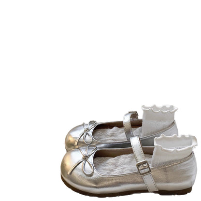 Damen Ballerinas mit Schleifen Comfort Fußbett