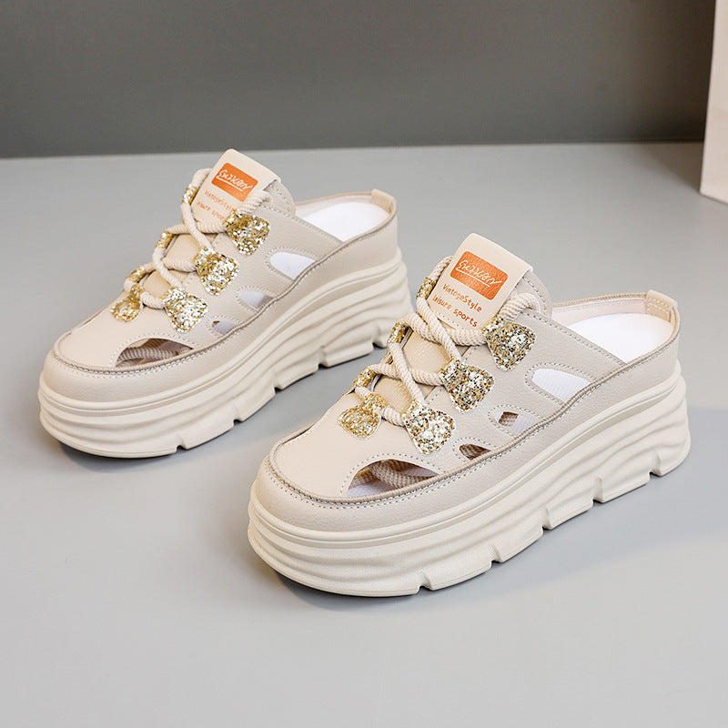 Damen Slip-On Sneaker Bequem Glitzer