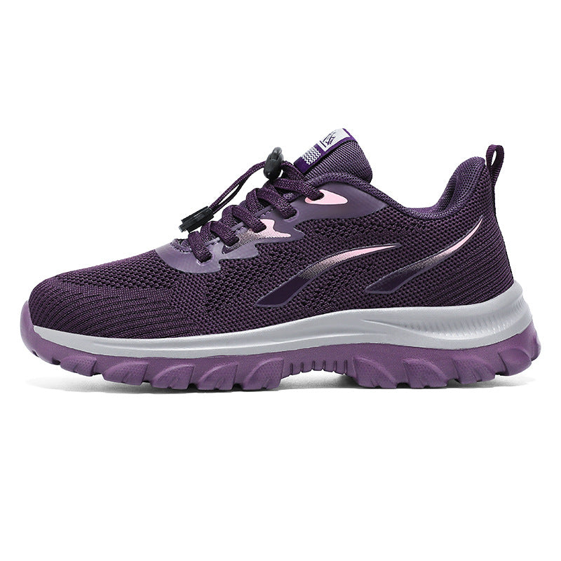 Damen Laufschuhe Atmungsaktiv Schnellschnürung Sport