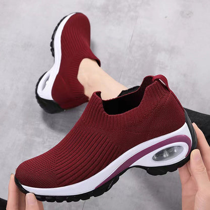 Damen Sneaker Atmungsaktives Mesh Stoßdämpfer Sohle