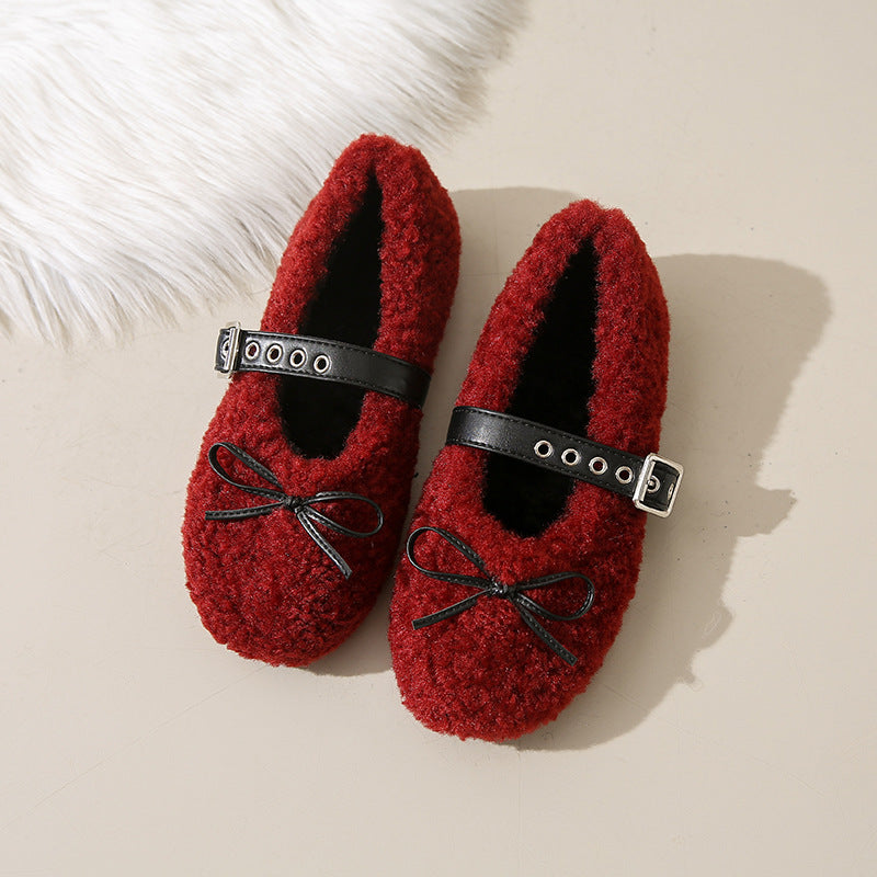 Damen Ballerinas Weich Bequem Verstellbar