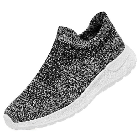 Damen Sneaker Strick Schuhe Bequem Schwarz - Norvielle