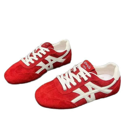 Damen Sneaker Sportlich Veloursleder Atmungsaktiv