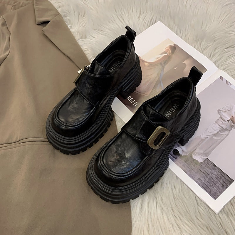 Damen Stiefeletten Robust Riemenverschluss